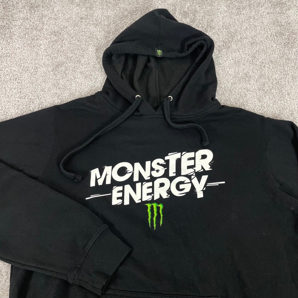 Monster Energy Hoodie Mens Medium Sweatshirt Y2K Streetwear Punk